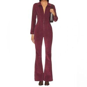 new FREE PEOPLE We The Free Cordovan Jayde Cord Flare Jumpsuit 5T3